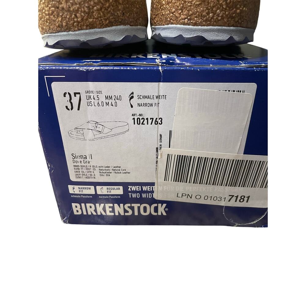NWT/NIB Womens Birkenstock Siena II Big Buckle Dove Gray Size 37/US 6-6.5 - Picture 7 of 7